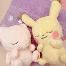 Load image into Gallery viewer, Pikachu &amp; Mew Holiday Night Pillow plush
