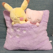 Load image into Gallery viewer, Pikachu &amp; Mew Holiday Night Pillow plush
