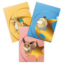 Load image into Gallery viewer, Pokémon Tournament Folios 3 Pack - Psyduck, Eevee, and Dragonite
