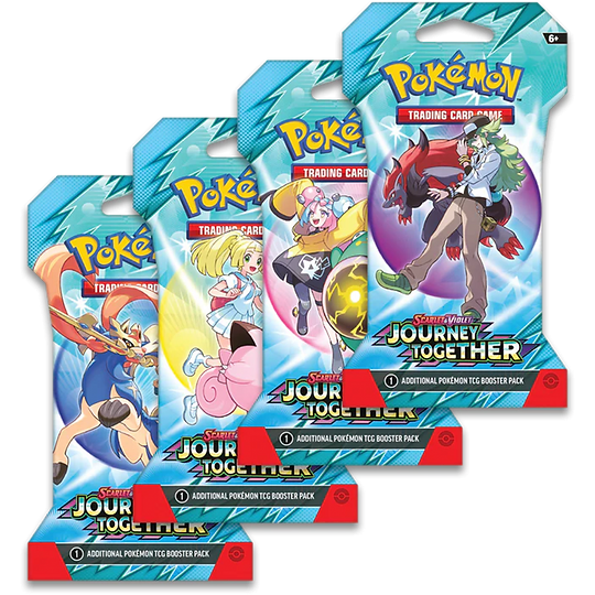 (Pre-Order) Pokémon TCG: Scarlet & Violet - Journey Together Sleeved Booster Pack Bundle Art Set (x4)