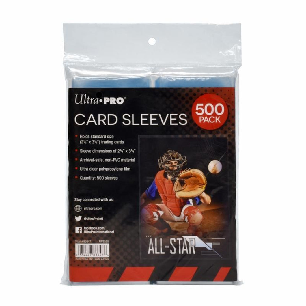 Ultra Pro Clear Card Sleeves for Standard Size Trading Cards (500 Count Pack)